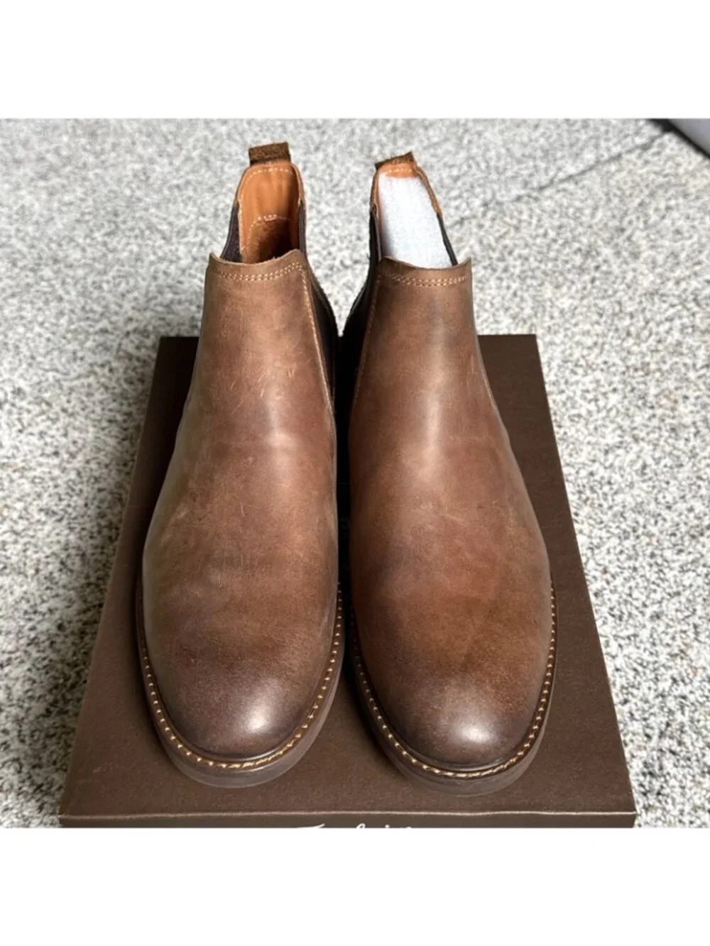 Florsheim Lodge Plain Toe Gore Boots Leather Smooth Brown CH Men’s Size 8 14285